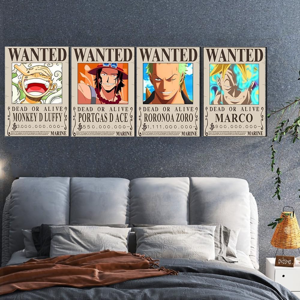 Amazon.com: TYZZHOA Anime [OP] Wanted Posters 30×21cm, New Bounty